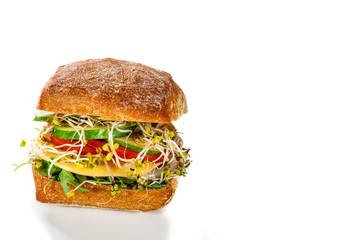 Tasty sandwich with vegetables