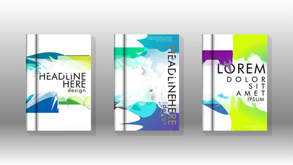 Vector design of background cover with colorful abstract spray patterns. Color mixture. Vector EPS 10. Vector illustration
