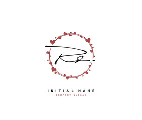 R D RD Beauty vector initial logo, handwriting logo of initial signature, wedding, fashion, jewerly, boutique, floral and botanical with creative template for any company or business.