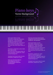 Design template with top view Piano keys © Sonya illustration
