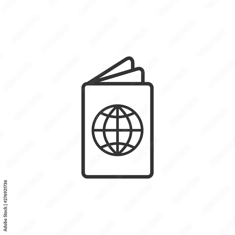 Aufkleber passport icon template black color editable. passport symbol vector sign isolated on white backgroun