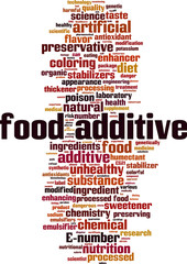 Food additive word cloud