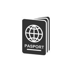 Passport icon template black color editable. Passport symbol vector sign isolated on white background. Simple logo vector illustration for graphic and web design.
