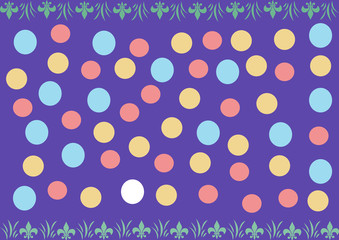 purple color pattern background with colorful  circle    light