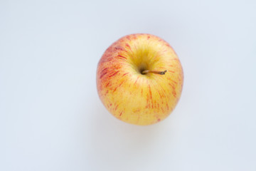 yellow apple isolated on white background copy space