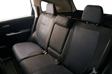 Clean back seats of SUV car