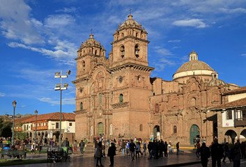 Church of the Society of Jesus or Iglesia de la Compania de Jesus on Plaza de Armas Square, Historic Center of Cusco, Peru
