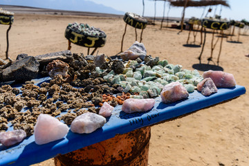 Minerals, crystals and rocks for sale along the C36 at Uis, Namibia