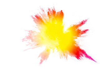 Fototapeta na wymiar Color powder explosion.Colorful dust splashing.