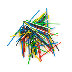 Heap of Colorful Plastic Math Sticks for Learning Mathematic