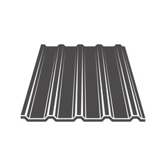 Profile sheet iron for roofs and fences icon in flat style.Vector illustration.	