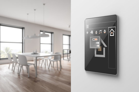 Smart home icons in dining room