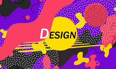 Memphis pattern. Vector Illustration