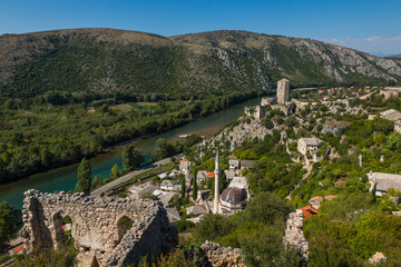 View on the Pocitelj city in Bosnia and Herzegovina