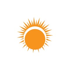 Vector Icon Logo Template Sun over horizon