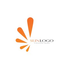 Vector Icon Logo Template Sun over horizon