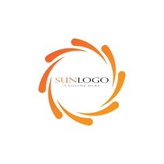 Vector Icon Logo Template Sun over horizon