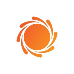 Vector Icon Logo Template Sun over horizon