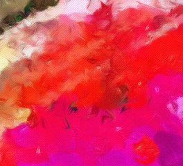 Colorful warm and bright artistic texture background. Oil paint brushstrokes and splashes. Art design pattern. 