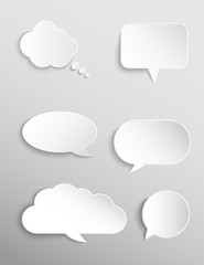 Vector collection of isolated speech bubbles . set of speech bubbles. Vector EPS 10.