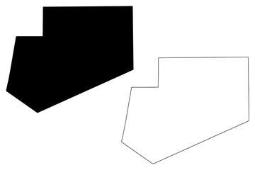 Bay region (Federal Republic of Somalia, Horn of Africa) map vector illustration, scribble sketch Bay map..