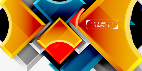 Geometrical 3d shapes background