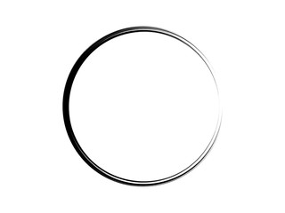 Grunge circle made of black paint.Grunge ink circle made for marking.Black ink frame.