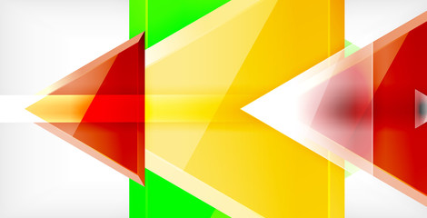 Glossy shiny triangles background