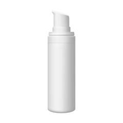 Vector mock up of realistic cosmetic bottle with dispenser.