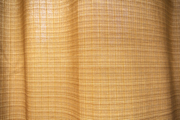 Jute burlap woven curtain with ondulating effect
