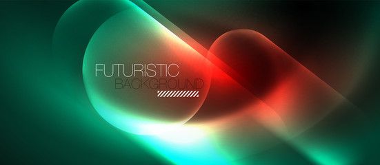 Neon glowing techno lines, hi-tech futuristic abstract background template