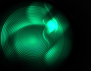 Shiny neon geometric waves template