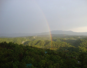Springtime in the Smokies: Double Rainbow over the Tennessee Foothills