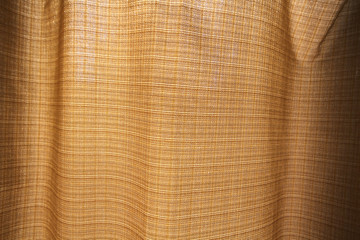 Jute burlap woven curtain with ondulating effect