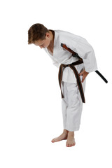 Fototapeta premium Teenage boy doing martial arts