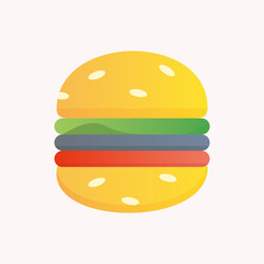 Vector illustration of a vegetable burger