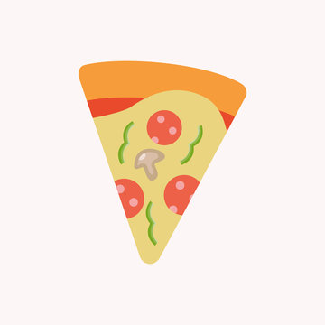 Vector illustration of a pizza slice
