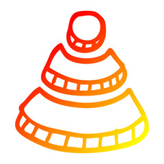 warm gradient line drawing cartoon wi fi