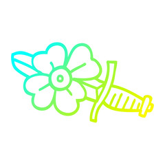 cold gradient line drawing cartoon tattoo dagger symbol