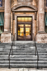 Fototapeta na wymiar Entrance to old courthouse in Palm Beach County, Florida, USA.