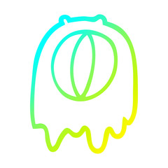 cold gradient line drawing cartoon spooky ghost