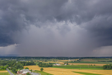 Thunderstorm Downburst over Farmland