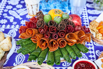 Georgian candy is on the table