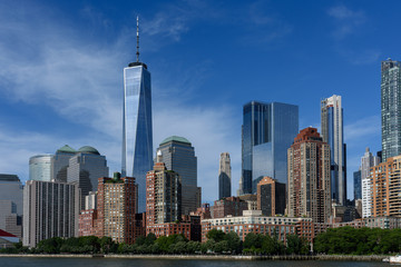 Fototapeta na wymiar Panorámica Manhattan Nueva York, Estados Unidos