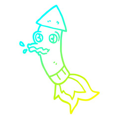 cold gradient line drawing cartoon firework