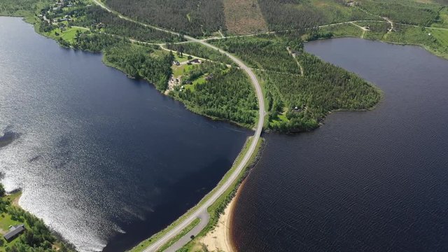 Finnland - Landschaften in Finnland aus der Luft mit Drohne 