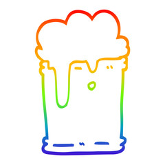 rainbow gradient line drawing cartoon fizzy drink