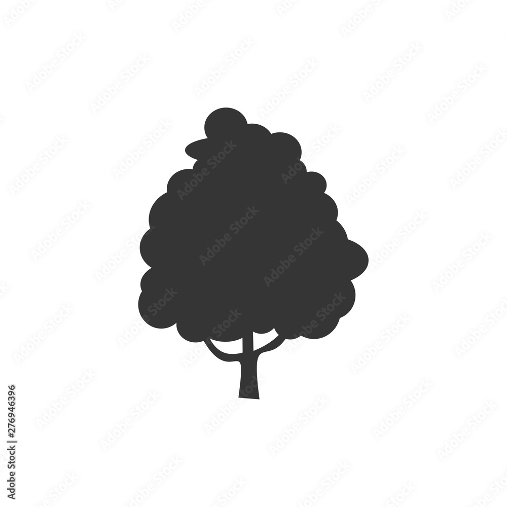 Aufkleber Tree icon template black color editable. Branch forest symbol vector sign isolated on white background. Simple logo vector illustration for graphic and web design.