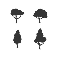 Tree icon template black color editable. Branch forest symbol vector sign isolated on white background. Simple logo vector illustration for graphic and web design.