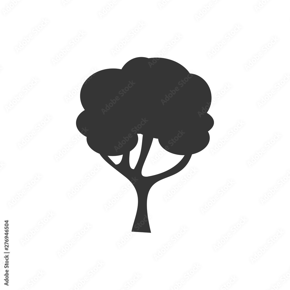 Aufkleber Tree icon template black color editable. Branch forest symbol vector sign isolated on white background. Simple logo vector illustration for graphic and web design.